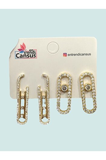Entrendi Cansus Steel Earring Set