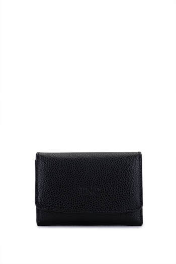 Tamer Tanca Unisex Genuine Leather Black Caviar Card Holder
