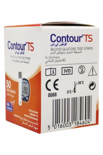 Contour TS Highly accurate and easy-to-use blood glucose test strips - fast results with 50 strips