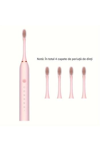 Auzou Electric Sonic Toothbrush Auzzo® for Adults and Kids, Pink