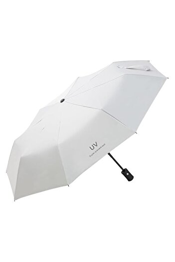 Flippy Umbrella, Flippy, UV Sun Protection, Rain Protection, Foldable, Vinyl and Steel, 96 x 67 cm, Beige