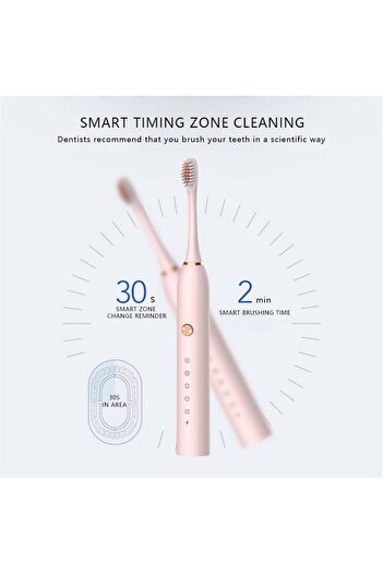 Auzou Electric Sonic Toothbrush Auzzo® for Adults and Kids, Pink