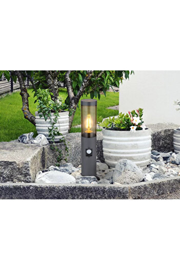 Globo Lighting Sconce for outdoor Boston 3158SAS, motion sensor, 1xE27, smoked+anthracite