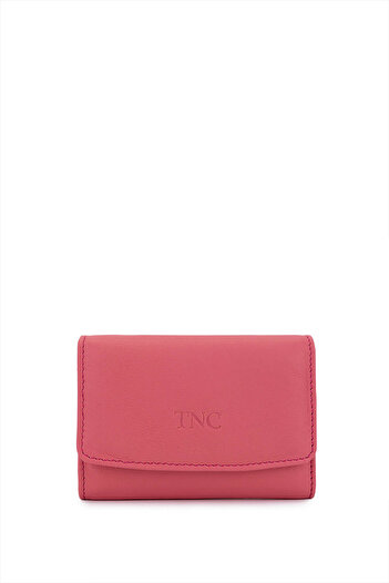 Tamer Tanca Unisex Genuine Leather Pink Card Holder