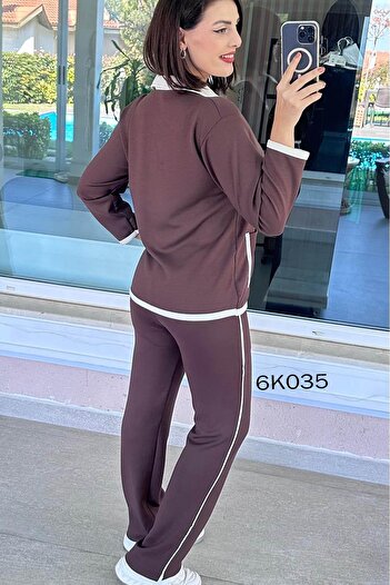 İnce Topuk Modal Suit with Zippered Front Pocket 6K035
