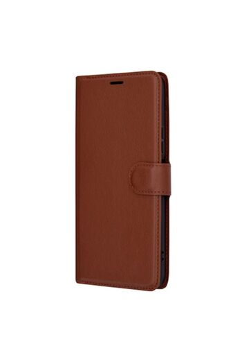 Optim Solution Book-style Case LederPly for Apple iPhone 17 Air, Flip Cover, Magnetic Closure, Cardholder, Brown
