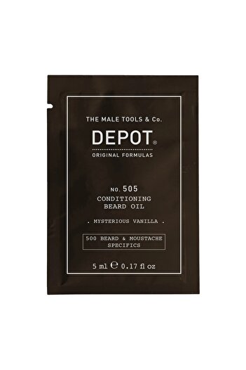 DEPOT 500 Beard & Mustache Specifics No. 505 Beard Oil Misterious Vanilla Vitamin E For – 5 ml