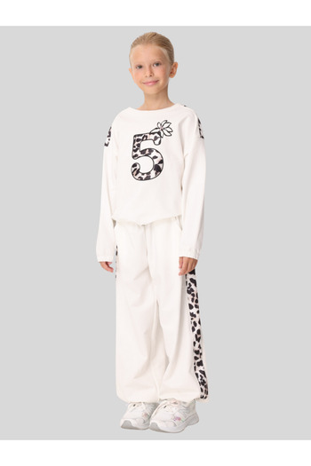 JENA Girl's Leopard Suit 7-14 Years Old Ecru