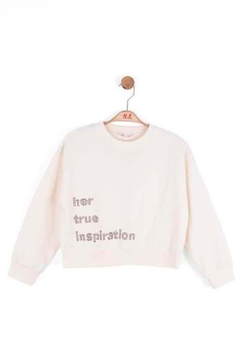 NK Girl's True Sweatshirt 8-14 Years Old Cream