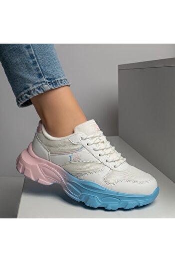 BMoD White with pink women's sneakers MOD12225