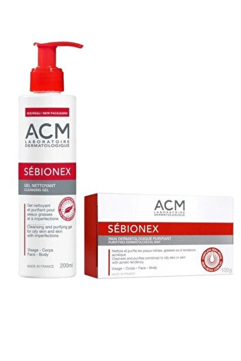 ACM Sebionex Cleansing Soap and Cleansing Gel for Oily Skin