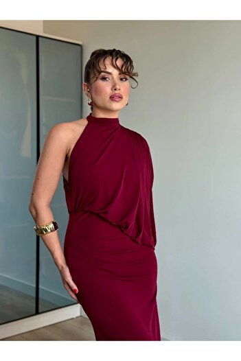 ROUPAS COLLECTİON Tek Omuz Zarafet Elbisesi