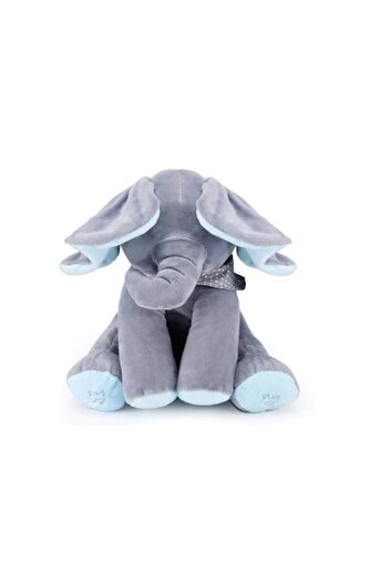 stuffix Interactive Elephant Moving Peek-a-Boo Toy, 32cm