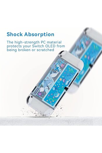 GeekShare Protective Case Slim Cover Case Compatible with Switch OLED Console and Game Console, Shoc