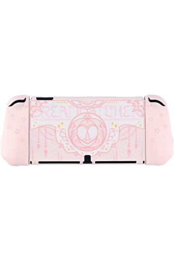 GeekShare Cute Case Compatible with Switch OLED Console and Joy Con - Star Wings (Pink)
