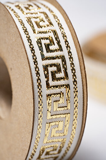 FANTASTIC KURDELE Fantastic Ribbon Woven Glitter Ribbon - 1.5 cm X 5m |   Stylish and Shiny Detailed Ribbon