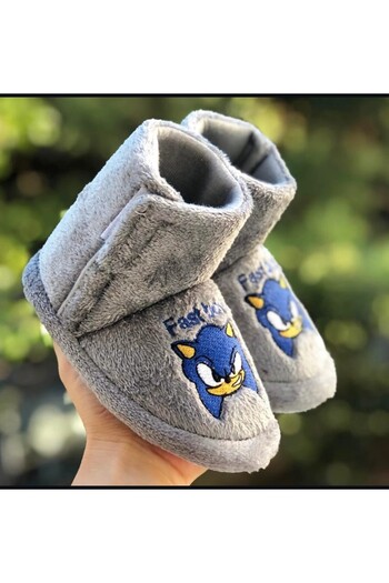 Pandalina Velcro Children's Slippers Non-Slip Sole Quick-Drying Children's Patterned Anti-Sweat Anti-Cold Kindergarten Nursery Home Slippers