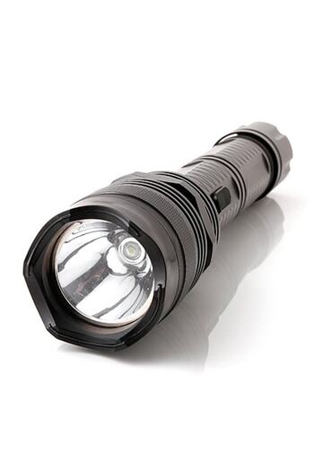 Stun Gun Metallic HW-1108, Black, Flashlight Form, 10000 KV
