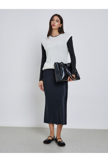 Take Two By Styli White Sleeveless Knit Top