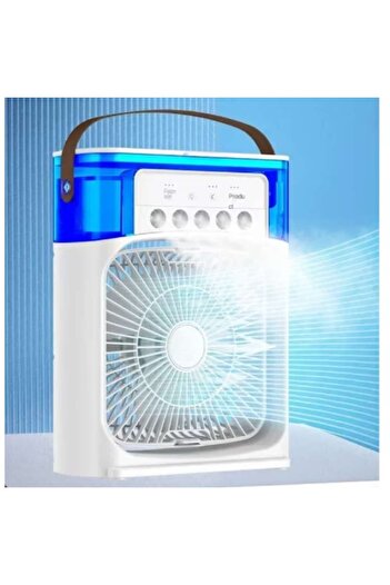 stuffix Portable humidifier fan with LED night light, USB powered, white