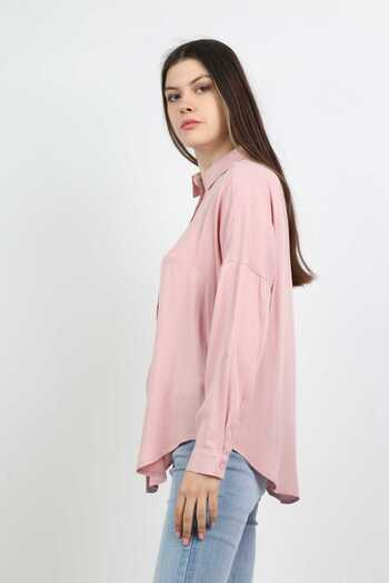 mica Solid Casual Long-Sleeve Shirt