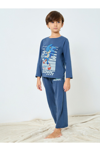 Styli Boys Sonic Print T-Shirt and Pyjama Set