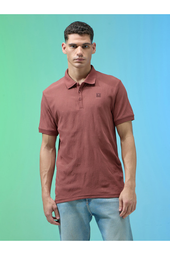 Technosport By Styli Men Jacquard Slim Fit Polo