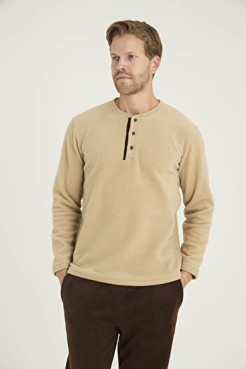 KLY 100% Polyester Men's Midi Collar Tracksuit Set