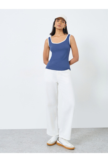 Take Two By Styli Contrast Trim Knitted Cami Top