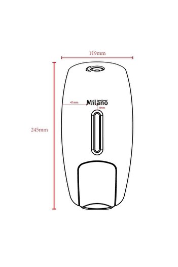 Danube Home Milano Manual Push Soap Dispenser | Stylish & Durable | 119x106x245mm | Easy Install