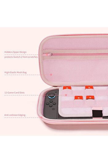 GeekShare Carrying Case Compatible with Switch 2 (2025) 7.9 Inch, Hard-Shell Slim Travel Case with 1