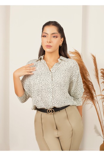 Nichii Polka Dot Short-Sleeve Shirt