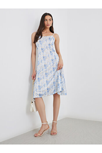 Take Two By Styli Women Tie-Dye Print Strappy Knee Length Dress