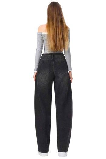 FashionForYou BARREL loose fit jeans with pre-washed look, Anthracite Grey, M