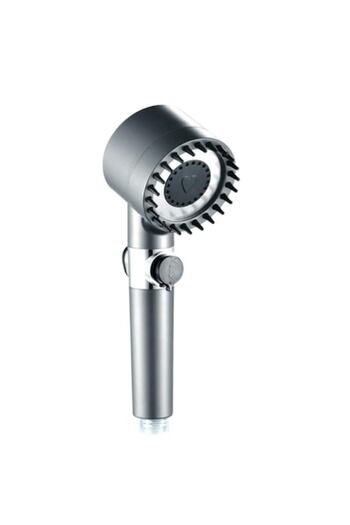 OEM Shower Head, Different Water Pressure Modes, Massage Brush and Water Filter, Dark Gray