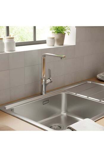 Danube Home Milano Monte Sink Mixer | Premium Brass Kitchen Tap | Modern Design | 7 Year Warranty