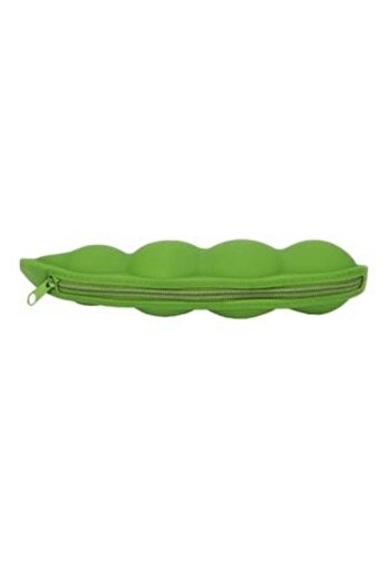 Jumbo Silicone Pencil Case Green Pea 24 x 4 x 6.8 cm