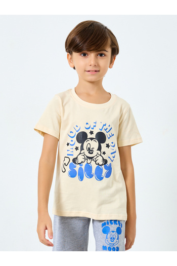 Styli Boys Mickey Mouse Print T-Shirt and Shorts Set