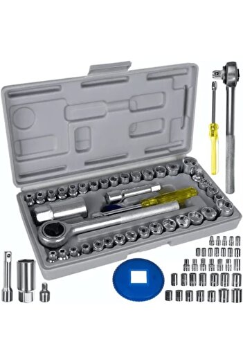 Bigstren Set Chei Tubulare, Bigstren, 40 piese, Otel Crom Vanadiu