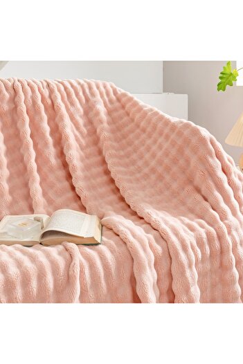 VisLarsc Patura cu bule, VisLarsc, Microfibra, 200x230cm, Roz