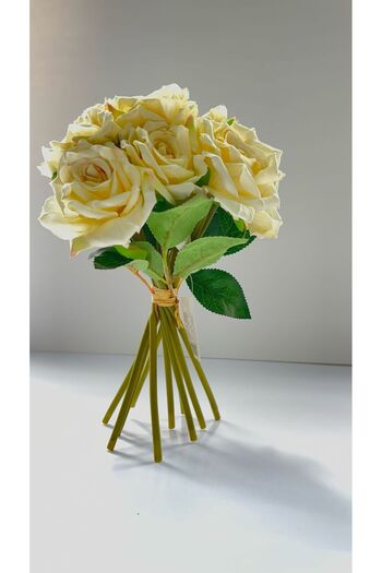 Genaric Artificial Yellow Rose Flower Bouquet – Home & Event Decoration