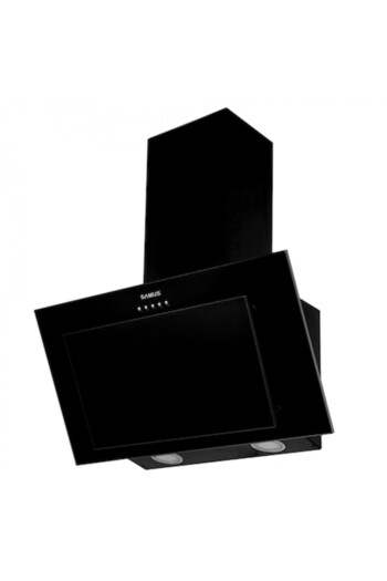 Samus Decorative Inclined Cooker Hood HSI635DLB, 1 Motor, 60 cm Width, Aluminum Filter, Black