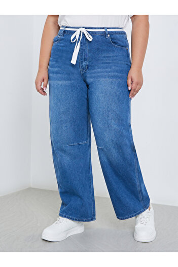 Styli Plus Mid Rise Faded Jeans