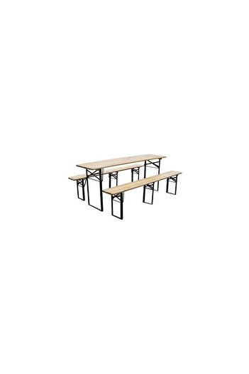 Strend Pro Garden/terrace furniture set, foldable, 1 table, 2 benches, 200 cm, Dortmund