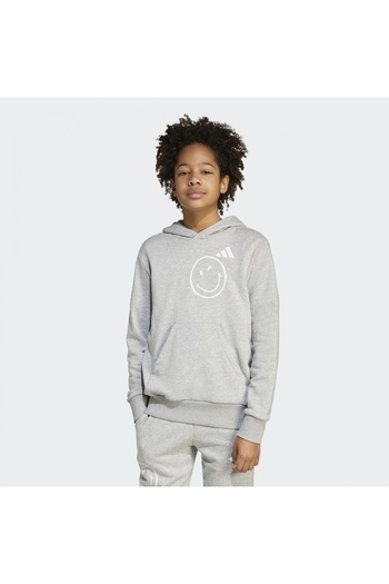 adidas Детски сив суитшърт с качулка J Smi Jn2162