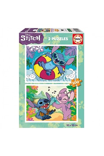 EDUCA Puzzle, Educa, Stitch 2 in 1, 2 x 100 piese