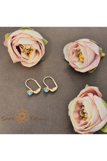 saratremo Cercei Regina Oceanului – Cristale bleu placati aur 18K Brazilia