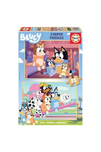 EDUCA Puzzle pentru copii, Educa, Bluey, 2 x 25 piese