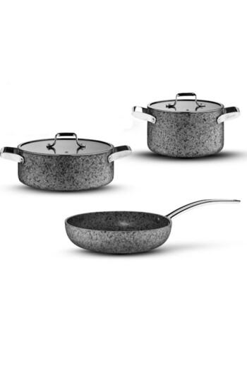 Brioni Stone-H 5-Piece Non-Scratch Fireproof Non-Stick Induction Cookware Set