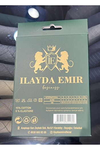ilayda emir Premium Series; 95% Cotton, 5% Elastane Gray Men's Boxer Lycra